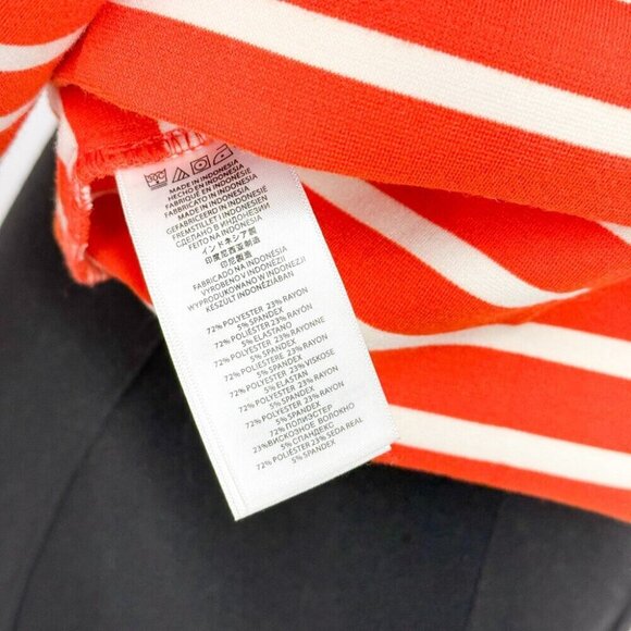Michael Kors Orange striped shirt with back zip - Picture 6 of 9